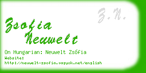 zsofia neuwelt business card