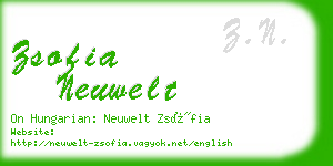 zsofia neuwelt business card